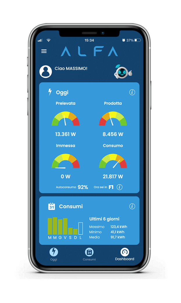App-screen-fotovoltaico smartphone app ALFA